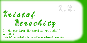 kristof merschitz business card